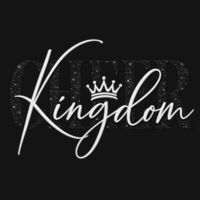 Cheer Kingdom Script Glitter Tee | Adult Design