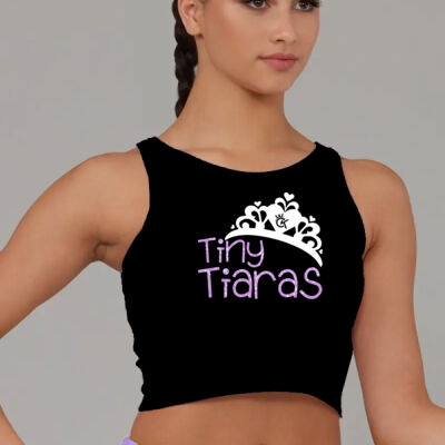 Tiny Tiaras Cotton Cropped Tank ADULT Thumbnail