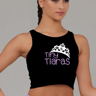 Tiny Tiaras Cotton Cropped Tank YOUTH Thumbnail