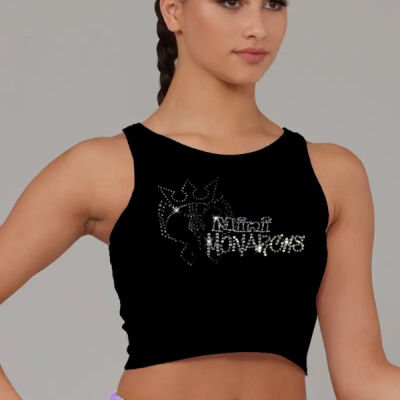 Mini Monarchs BLING Cotton Cropped Tank YOUTH Thumbnail