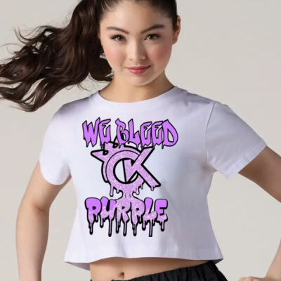 CK Bleed Purple - Boxy Crop Tee YOUTH Thumbnail