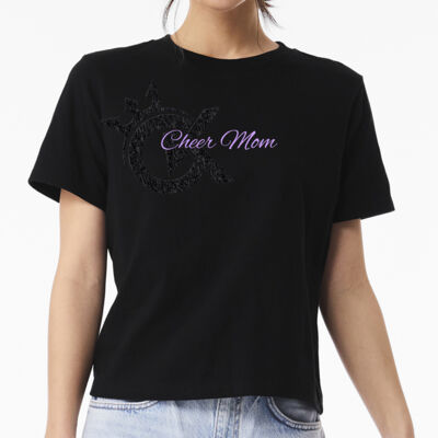 CK Cheer MOM - Boxy HTV Flock T Thumbnail